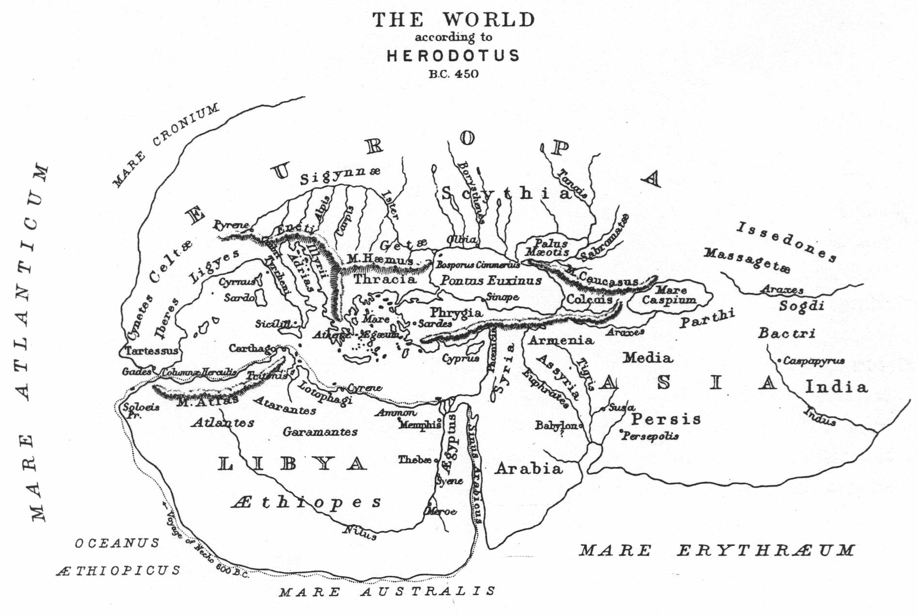 Weltkarte des Herodot